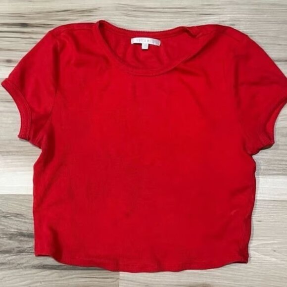 PacSun Tops - Pacsun Lottie Moss Red Cropped Tee Shirt Women’s Small